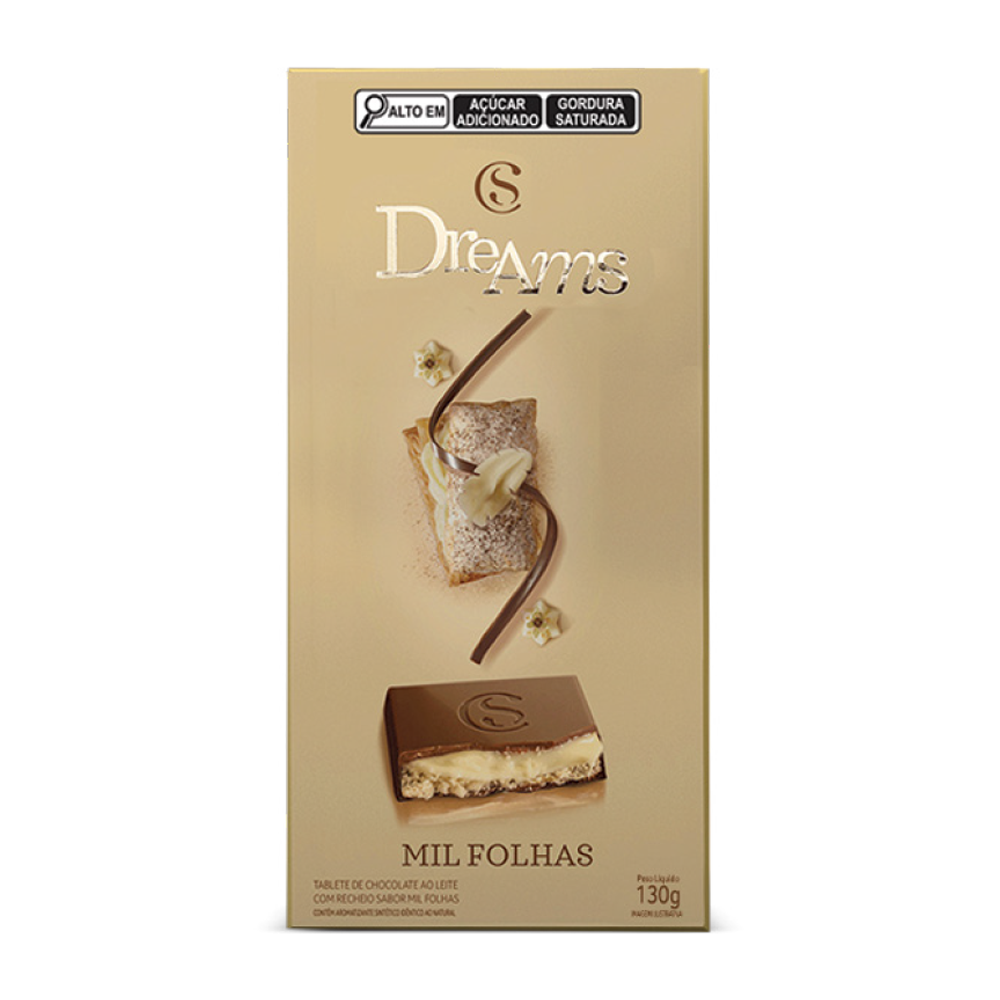 Tablete Dreams Mil-Folhas 130g, , large. image number 0